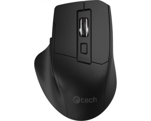 C-Tech C-TECH myš Ergo WLM-05, bezdrátová, 1600DPI, 6 tlačítek, USB nano receiver, černá