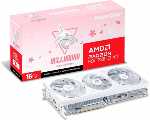 *RX7800XT Power Color Hellhound Sakura Radeon RX 7800 XT 16GB GDDR6 (RX7800XT 16G-L/OC/SAKURA)