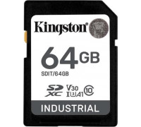 SD  Kingston Industrial SDHC 64 GB UHS-I/U3 A1 V30 (SDIT/64GB)