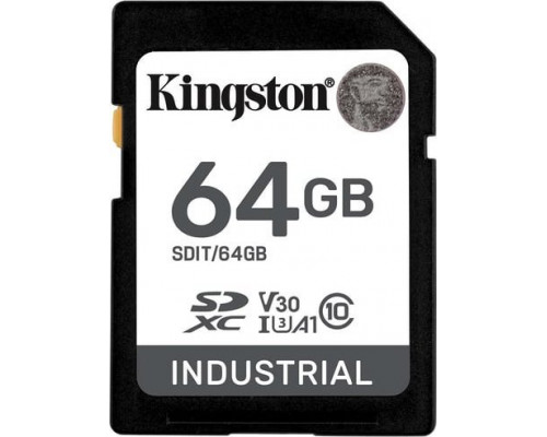 SD  Kingston Industrial SDHC 64 GB UHS-I/U3 A1 V30 (SDIT/64GB)