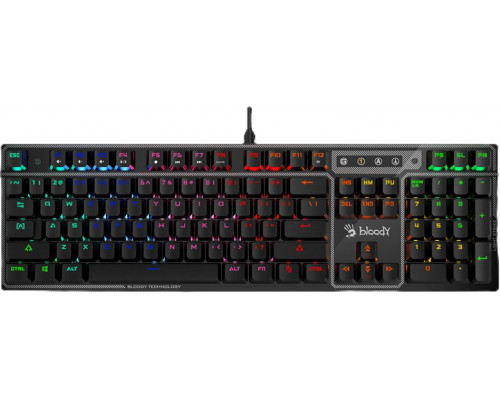 A4Tech A4tech Bloody B750N  gamingowa mechaniczna przewodowa Green Switch CZ/SK Czarny