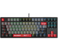 A4Tech A4tech Bloody S87,  gamingowa, mechaniczna, przewodowa, Red Switch, CZ/SK, Czarny