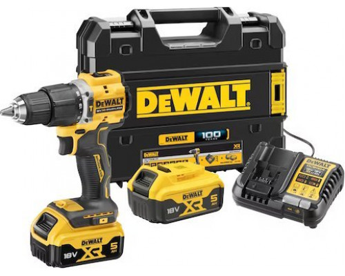 Dewalt udarowa „100 lat” z silnikiem bezszczotkowym 18V XR- 2 x akumulator 5AH TSTAK DCD100YP2T-QW