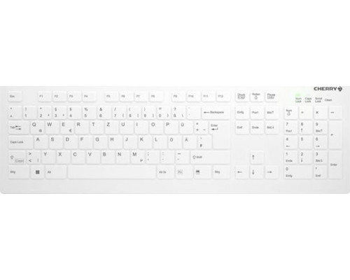 Cherry CHERRY Keyboard AK-C8112 Medical wireless sealed [DE] white IP68 kabellos, vollversiegelt, IP68