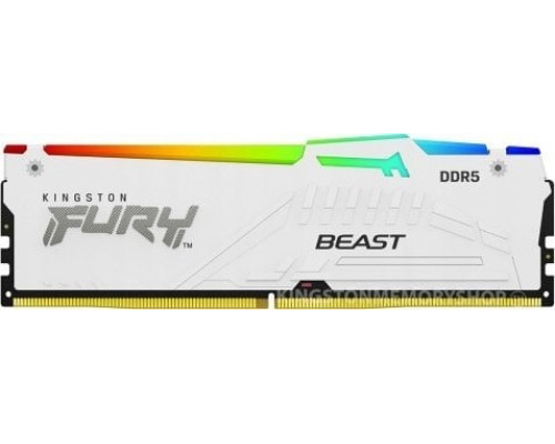 Kingston KINGSTON DDR5 32GB 6400MT/s CL32 DIMM FURY Beast White RGB XMP