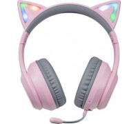 Foxxray Foxxray FXR-HAB-10 PK DazzleCat Low-Latency Gaming Headset Wireless Grey/Pink