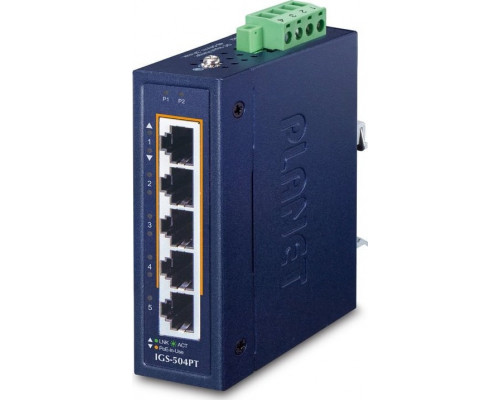 Switch Planet PLANET 10/100/1000T 802.3at PoE +   Gigabit Ethernet (10/100/1000) Support PoE Blue