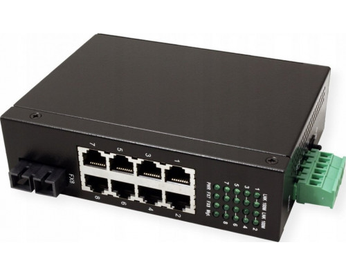 Switch Roline Przemysłowy  ROLINE 7x RJ-45, 1x SC, niezarządzalny