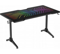 Gaming galds Deltaco Deltaco Gaming RGB-LED Tisch m. Glas/Kabelmanag./Headsetha