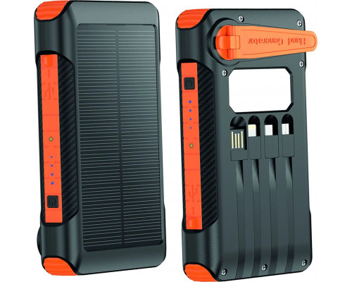 2GO 2GO Notfall-10000mAh Solar-& Handkurbel-Aufla.