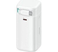 Usams USAMS ze zwijanym kablem USB-C Retractable 18000 mAh PD45W Fast Charge XMF Series biały/white 20KCD21602 (US-CD216)