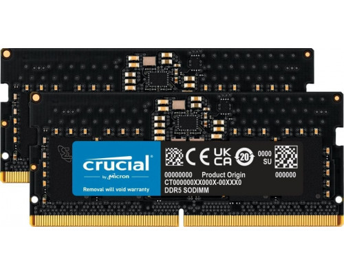 Crucial SODIMM, DDR5, 16 GB, 5600 MHz, CL46 (CT2K8G56C46S5)