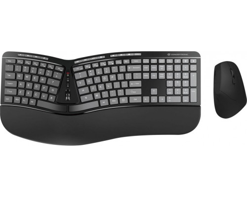 Conceptronic CONCEPTRONIC Wireless Keyboard+Mouse,ergo,Layout US       sw