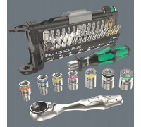 Wera Wera 9750 Kraftform Compact and Tool-Check PLUS Set 1, 57-piece tool set (black/green, socket wrench and bit set, in foam insert for workshop trolley)