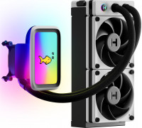 Hyte THICC Q60 240mm LCD All In One CPU Liquid Cooler - biały/czarny