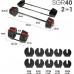 HMS SGR40 PRO SET 2W1 SET REGULOWANYCH SZTANGIELEK 43,5 KG HMS