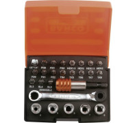 Bahco Bahco Bit set with bits, sockets, ratchet, adaptors,holder