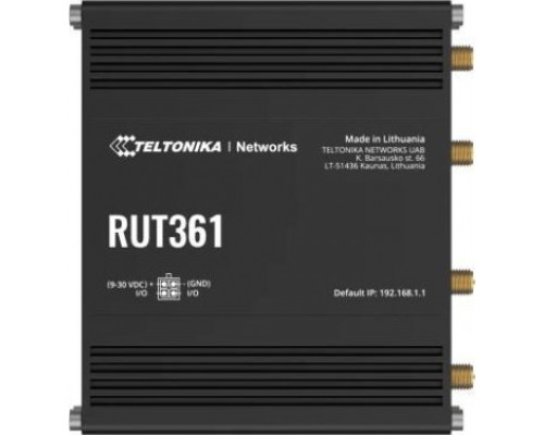 Teltonika LTE CAT 6 | RUT361 | 802.11n | 10/100 Mbit/s | Ethernet LAN (RJ-45) ports 2 | Mesh Support No | MU-MiMO Yes | 4G