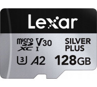 SD  Lexar Professional Silver Plus MicroSDXC 128 GB Class 10 UHS-I/U3 A2 V30 (LMSSIPL128G-BNANG)