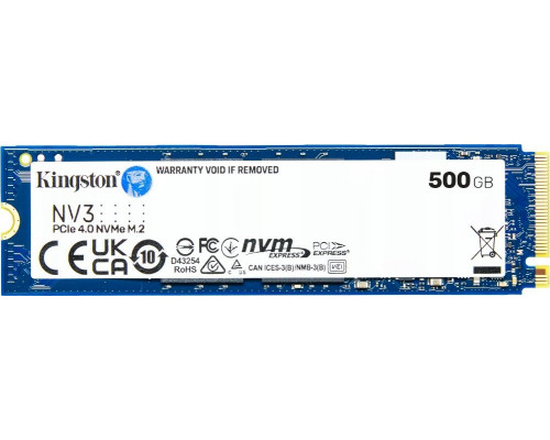 SSD 500GB SSD Kingston SSD NV3 500GB M.2 2280 PCI-e 4.0 NVMe 6000/2200