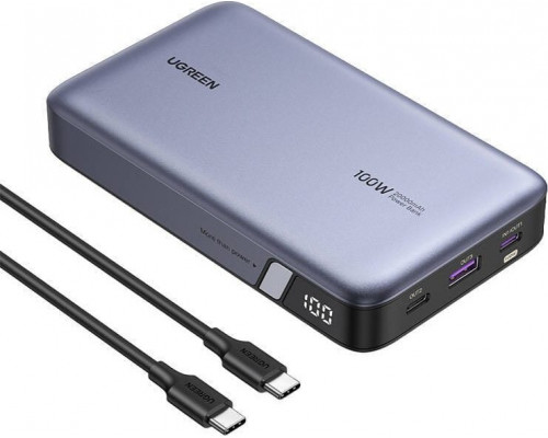 Ugreen 20000mAh UGREEN PB720, USB-A, 2xUSB-C 100W PD gray