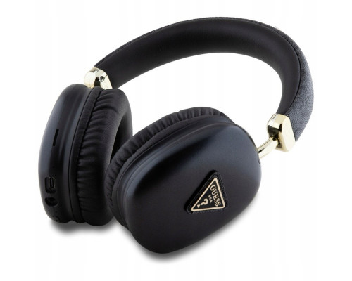 Guess Guess PU Leather 4G Triangle Logo Bluetooth Stereo ausinės juodos spalvos
