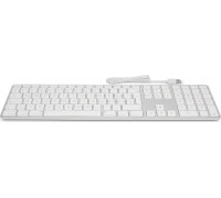 LMP Large Font USB Keyboard 110 keys wired USB keyboard with 2x USB and aluminum upper cover - Swiss