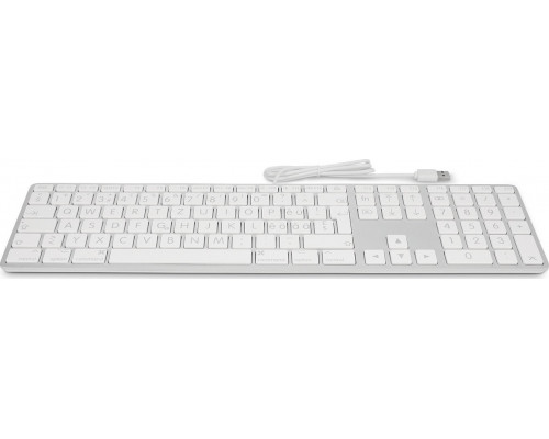 LMP Large Font USB Keyboard 110 keys wired USB keyboard with 2x USB and aluminum upper cover - Swiss