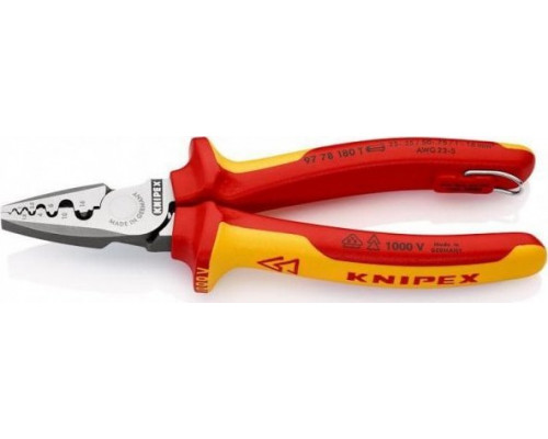 Knipex SZCZYPCE DO ZAGNIATANIA TULEJEK KABLOWYCH 180MM