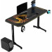 Gaming galds Ultradesk ULTRADESK Gaming galds dla gracza FRAG - GOLD V3, 140x60 cm, 76 cm, z podkładką pod mysz, uchwyt na słuchawki i napój