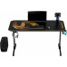 Gaming galds Ultradesk ULTRADESK Gaming galds dla gracza FRAG - GOLD V3, 140x60 cm, 76 cm, z podkładką pod mysz, uchwyt na słuchawki i napój