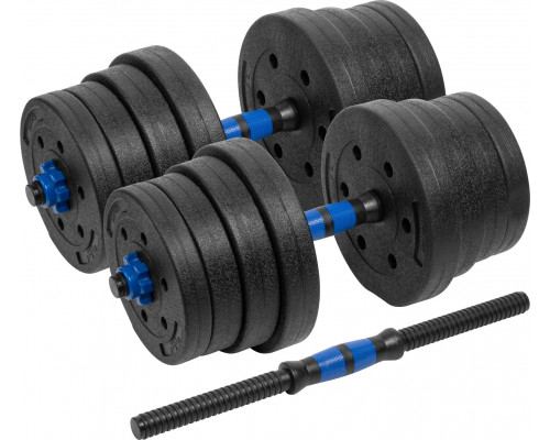 Rebel Dumbbells bituminous adjustable z łącznikiem 2x15kg REBEL ACTIVE