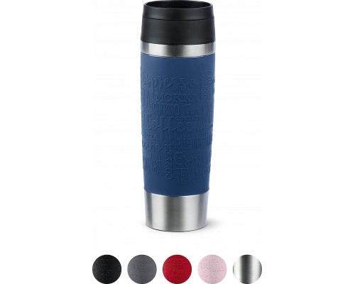 Emsa Emsa TRAVEL MUG Classic Grande thermal mug (dark blue/stainless steel, 0.5 liters)