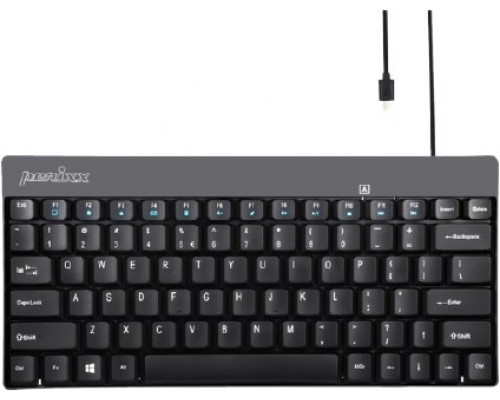 Perixx Perixx PERIBOARD-422 DE, Mini USB-C Keyboard wired, black