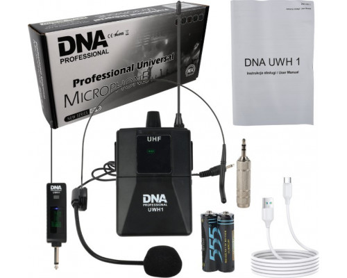 DNA NAGŁOWNY MIKROFON BEZPRZEWODOWY BODYPACK + ODBIORNIK UHF 560-590 MHZ