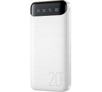 Wekome WEKOME WP-163 - Power bank 20000 mAh Super Charging 2xUSB-A LED (White)