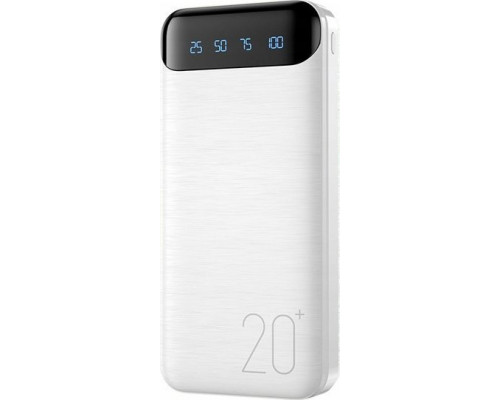 Wekome WEKOME WP-163 - Power bank 20000 mAh Super Charging 2xUSB-A LED (White)