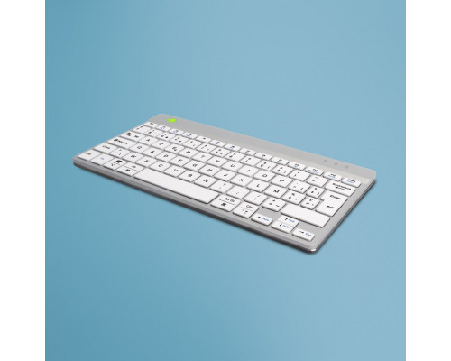 R-GO Tools R-Go Compact Break klawiatura Bluetooth z oprogramowaniem do robienia przerw AZERTY (BE) biała