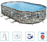 Bestway Swimming pool Power Steel Comfort Jet Series, oval, 610x366x122 cm Lumarko!