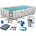 Bestway Swimming pool Power Steel z setem, rectangular, 488x244x122 cm Lumarko!