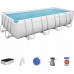 Bestway Swimming pool Power Steel z setem, rectangular, 488x244x122 cm Lumarko!