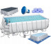 Bestway Swimming pool Power Steel z setem, rectangular, 488x244x122 cm Lumarko!