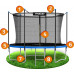 Garden Trampoline Neo-Sport NeoSport Garden Trampoline 6ft/183cm With inner mesh i drabinką