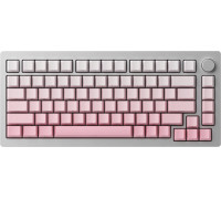Akko AKKO MonsGeek  M1W SP Pink&White Gaming-Tastatur, Wireless, RGB, V3 Piano Pro Switch - silber, ANSI (US)