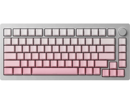 Akko AKKO MonsGeek  M1W SP Pink&White Gaming-Tastatur, Wireless, RGB, V3 Piano Pro Switch - silber, ANSI (US)