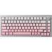 Akko AKKO MonsGeek  M1W SP Pink&White Gaming-Tastatur, Wireless, RGB, V3 Piano Pro Switch - silber, ANSI (US)