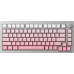 Akko AKKO MonsGeek  M1W SP Pink&White Gaming-Tastatur, Wireless, RGB, V3 Piano Pro Switch - silber, ANSI (US)