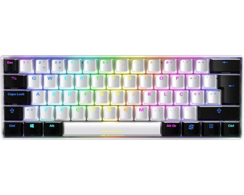 Sharkoon SKILLER SGK50 S4, gaming keyboard (Kolor: BIAŁY/Kolor: CZARNY, ES layout, Kailh Red)