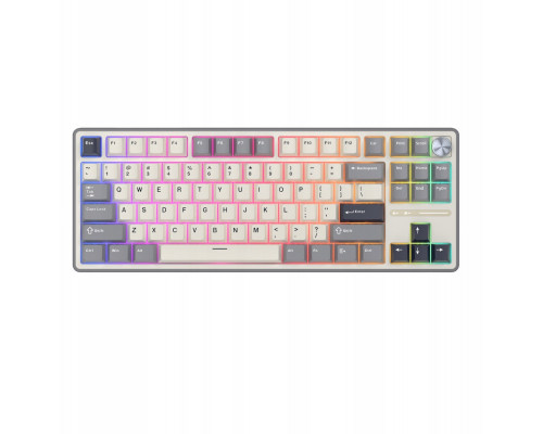 Royal Kludge RK R87 Pro - US išdėstymas - Chartreuse Switches - Pilkas (Pilka) Žaidimų Klaviatūra