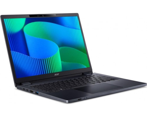 Acer TravelMate P4 TMP414-53-G2-TCO Intel Core 5 120U Laptop 35,6 cm (14") WUXGA 16 GB DDR5-SDRAM 512 GB SSD Wi-Fi 6E (802.11ax) Windows 11 Pro Niebieski